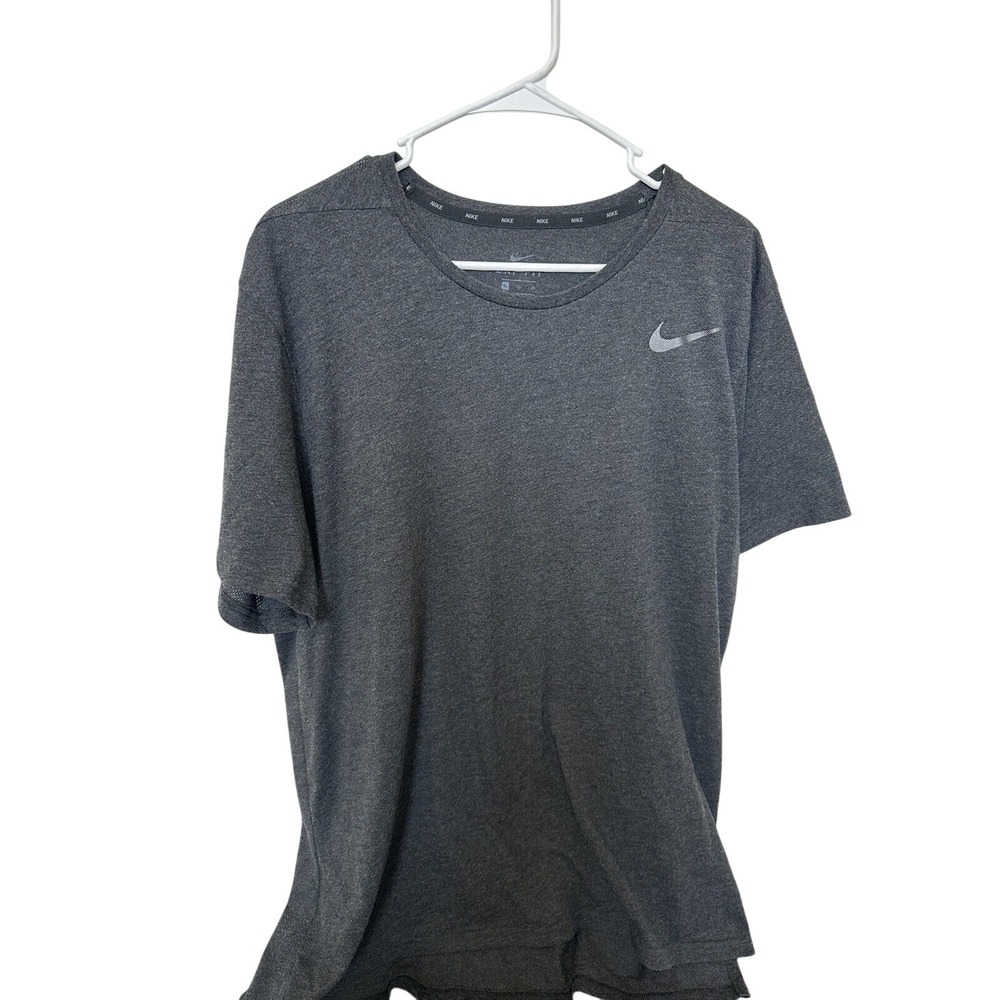 Nike Dri-FIT Gray‎ Athletic Training T-Shirt Mens Workout Gym Activewear
